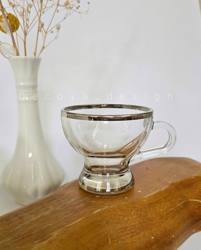 فنجان هارمونیکا لب نقره ای دودی
